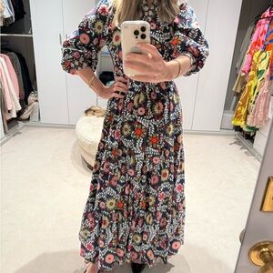 Boden Floral Maxi belted Dress